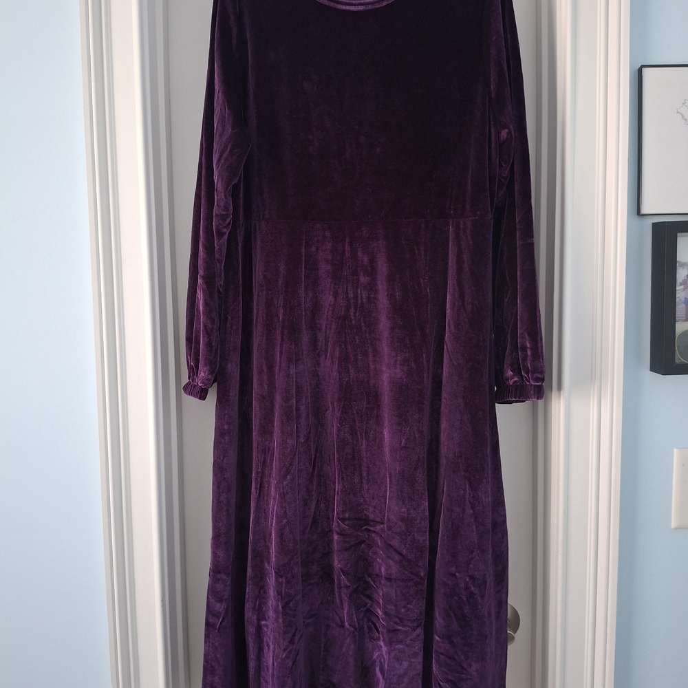 Elegant Purple Velvet Dress